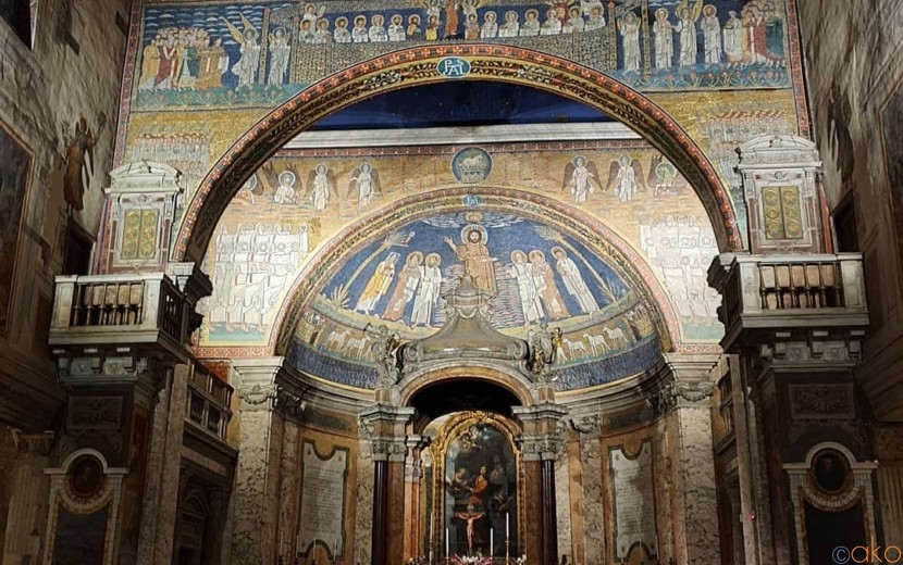モザイク画の海に浸る旅！ローマ、サンタ・プラッセーデ聖堂｜イタリア観光ガイド