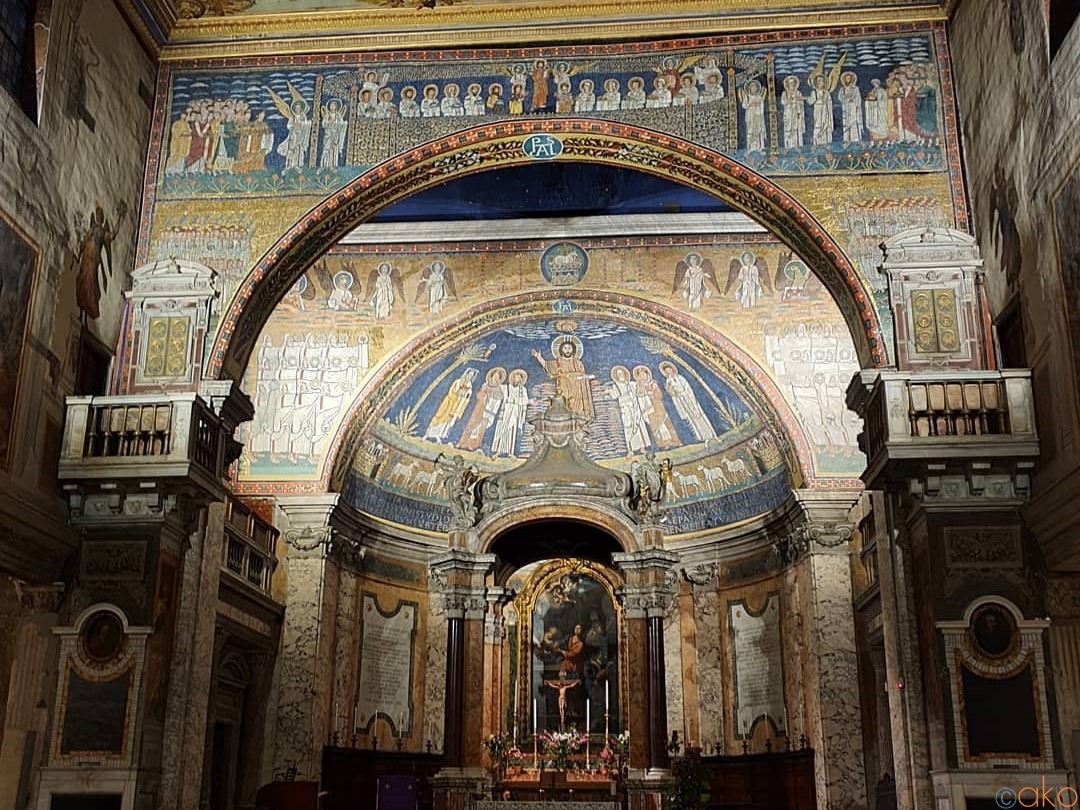 モザイク画の海に浸る旅！ローマ、サンタ・プラッセーデ聖堂｜イタリア観光ガイド