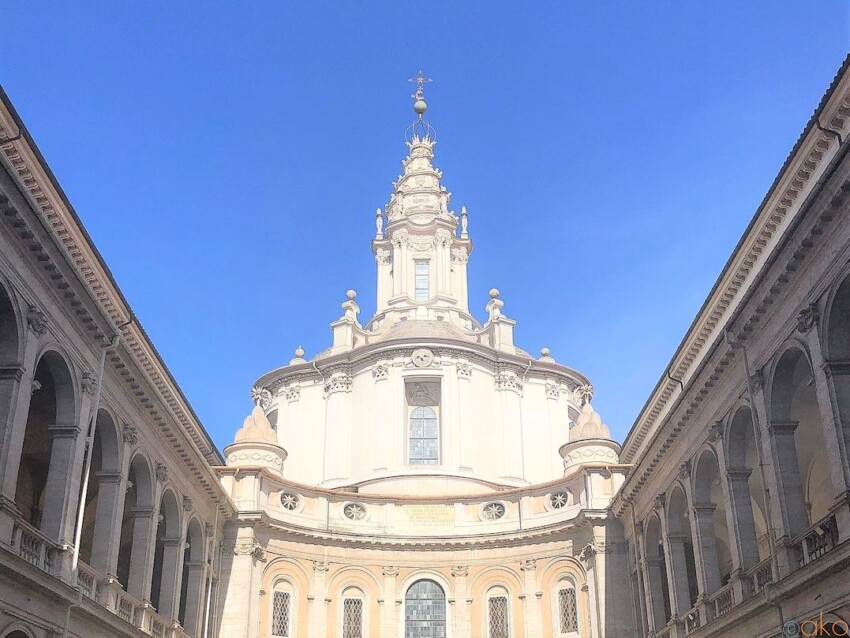 日曜朝の楽しみ。ローマ、サンティーヴォ・アッラ・サピエンツァ教会｜イタリア観光ガイド